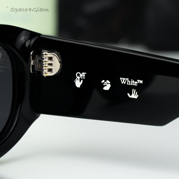 Off-White Women Sunglasses Black Grey Cat Eye OERI041 JOAN 1007 NEW AUTHENTIC main image 13